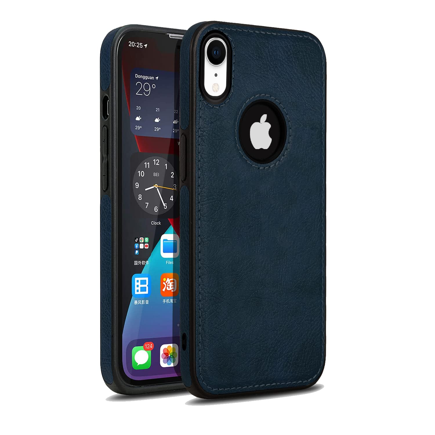 Pikkme iPhone XR Leather Back Cover | Blue