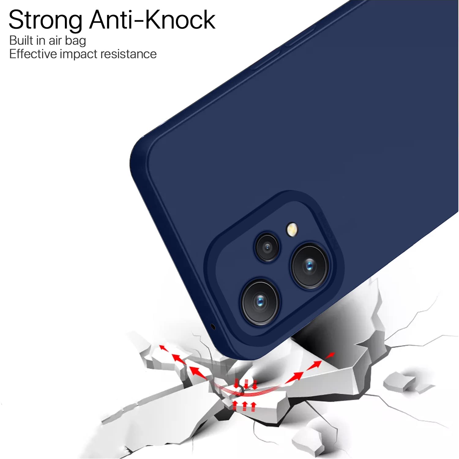 Pikkme Realme 9 4G / Realme 9 Pro Plus 5G LIquid Silicone Back Cover | Blue