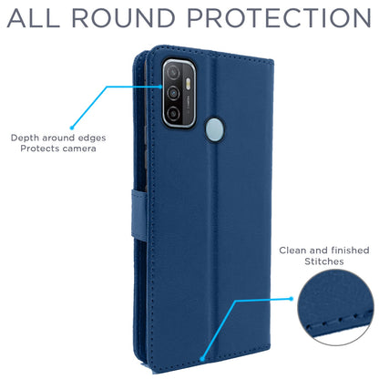 Pikkme Oppo A53 Vintage Flip Cover | Blue