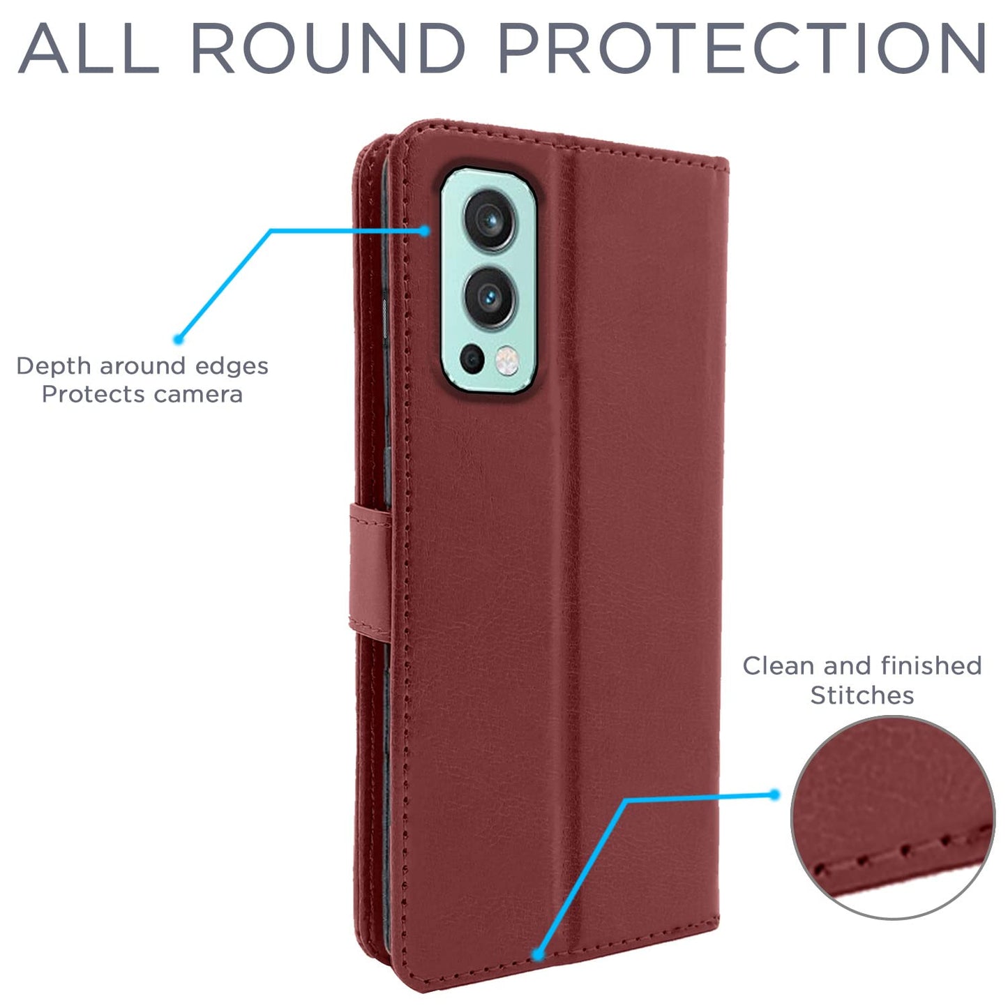 Pikkme OnePlus Nord 2 5G Vintage Flip Cover | Brown