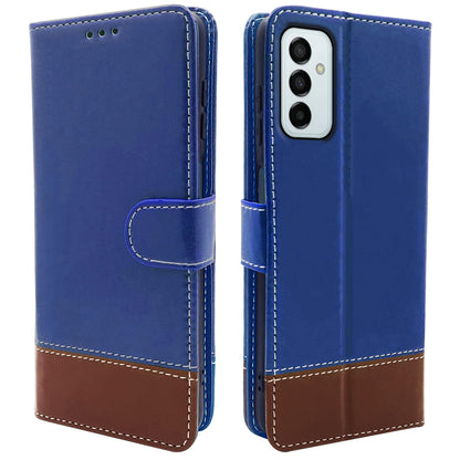 Pikkme Samsung Galaxy F23 5G Constrast Flip Cover | Blue & Brown