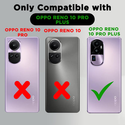 Pikkme Oppo Reno 10 Pro Plus 5G Button Flip Cover (Black)