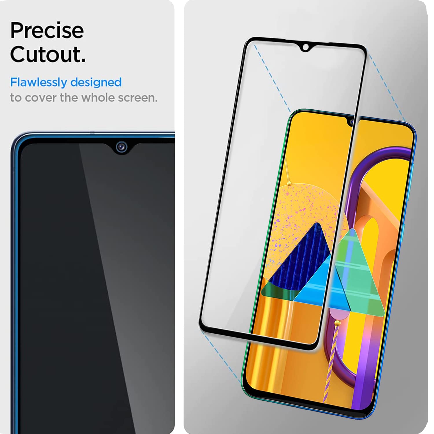 Pikkme Samsung Galaxy M30s Tempered Glass Screen Protector Edge To Edge Coverage With Easy Installation Kit