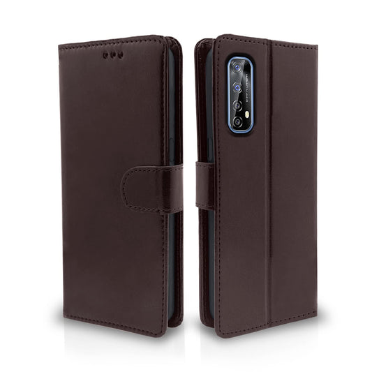 Pikkme Realme 7 / Narzo 30 4G / Narzo 20 Pro Vintage Flip Cover | Coffee