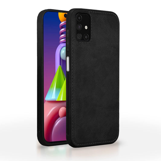 Pikkme Samsung Galaxy M51 Leather Back Cover | Black