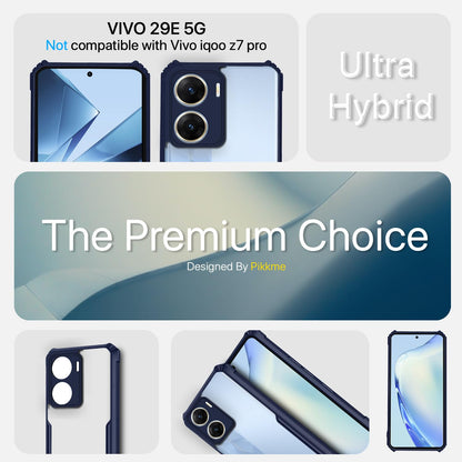 Pikkme Vivo V29e 5G Back Cover Crystal Clear Transparent Back Eagle Case (blue)