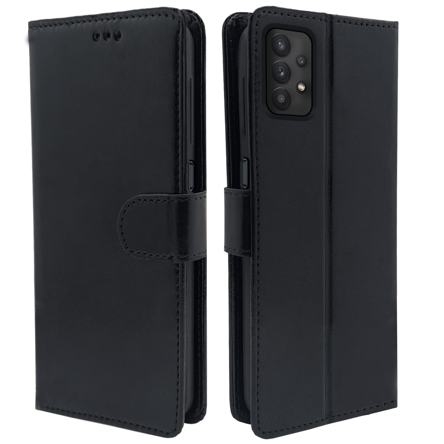 Pikkme Samsung Galaxy A13 4G Vintage Flip Cover | Black