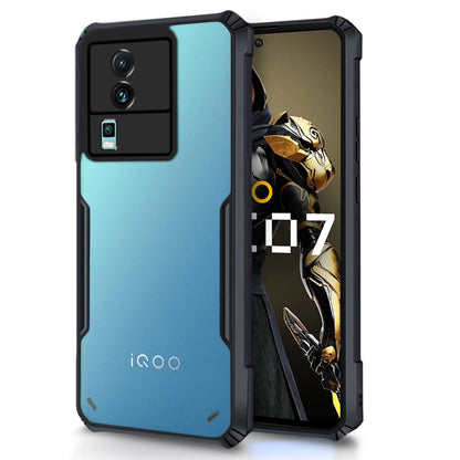 Pikkme iQOO Neo 7 5G Back Cover Crystal Clear Transparent Back Eagle Case (black)