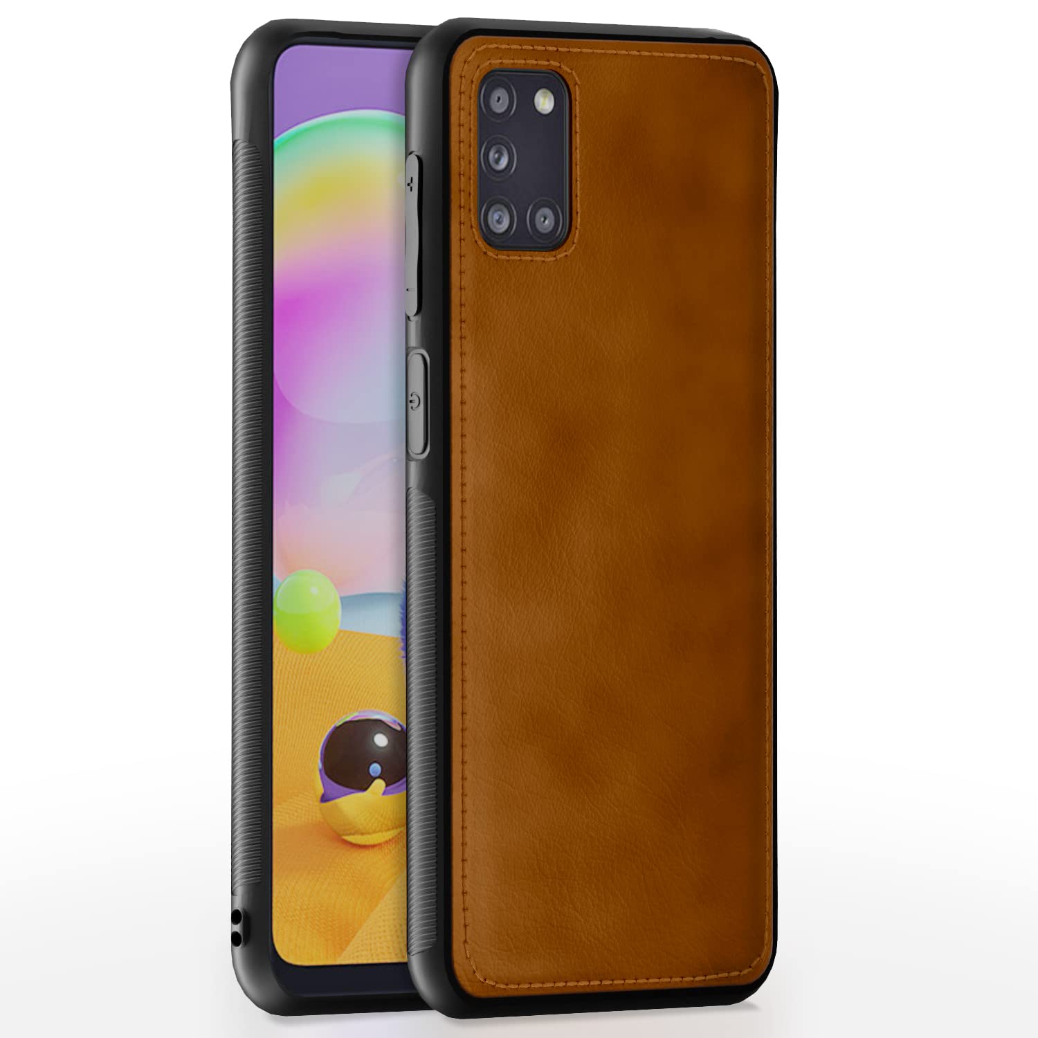 Pikkme Samsung Galaxy A31 Leather Back Cover | Brown