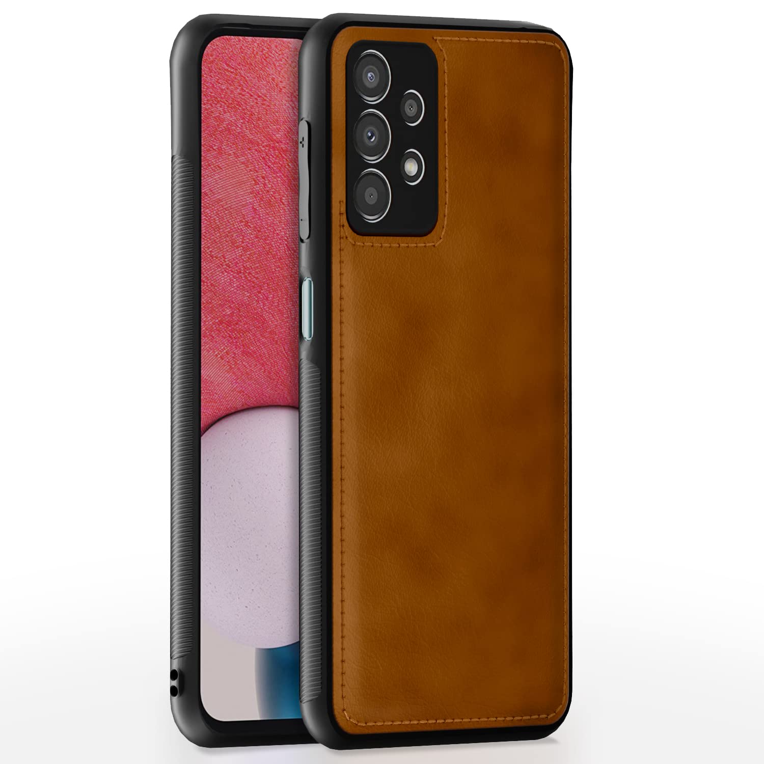 Pikkme Samsung Galaxy A13 4G Leather Back Cover | Brown