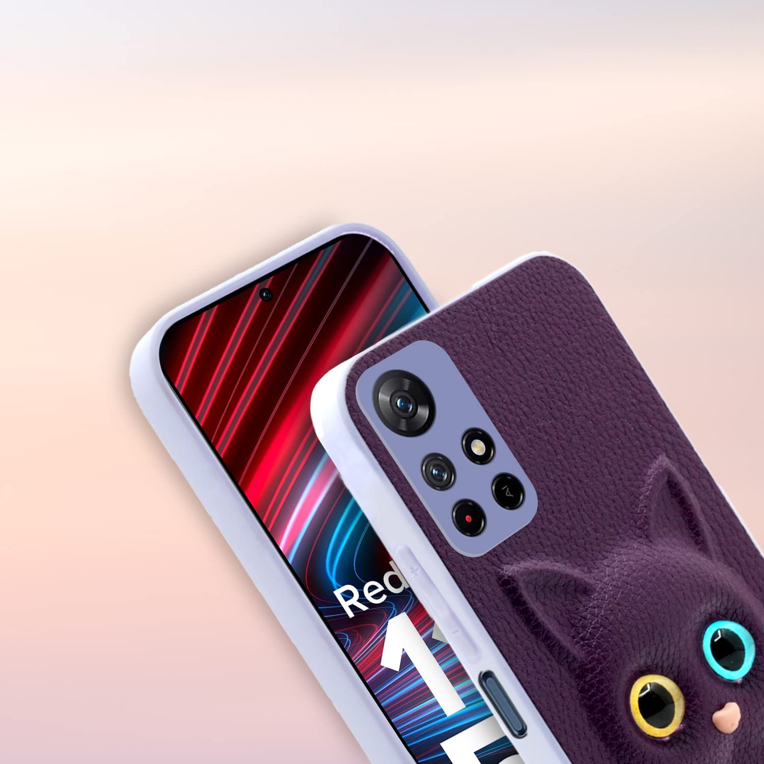 Pikkme Mi Redmi Note 11T 5G / Poco M4 Pro 5G Cat Case | Purple