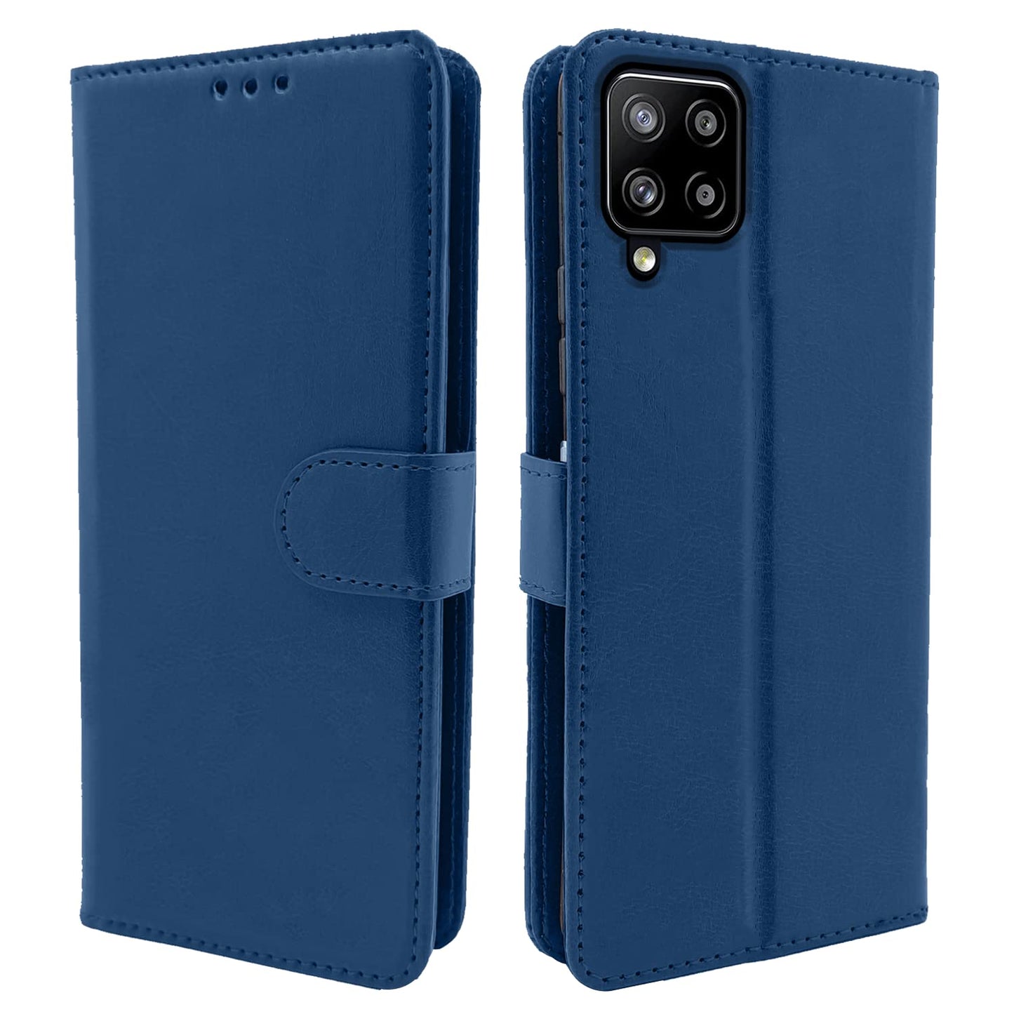 Pikkme Samsung Galaxy M12 / F12 / A12 Vintage Flip Cover |  Blue