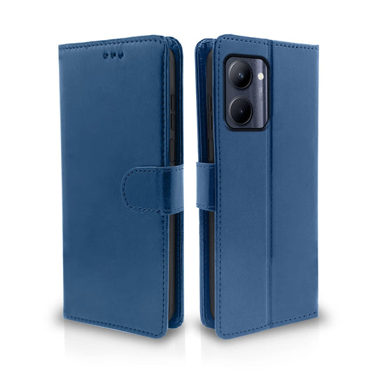 Pikkme Realme C33 Vintage Flip Cover | Blue