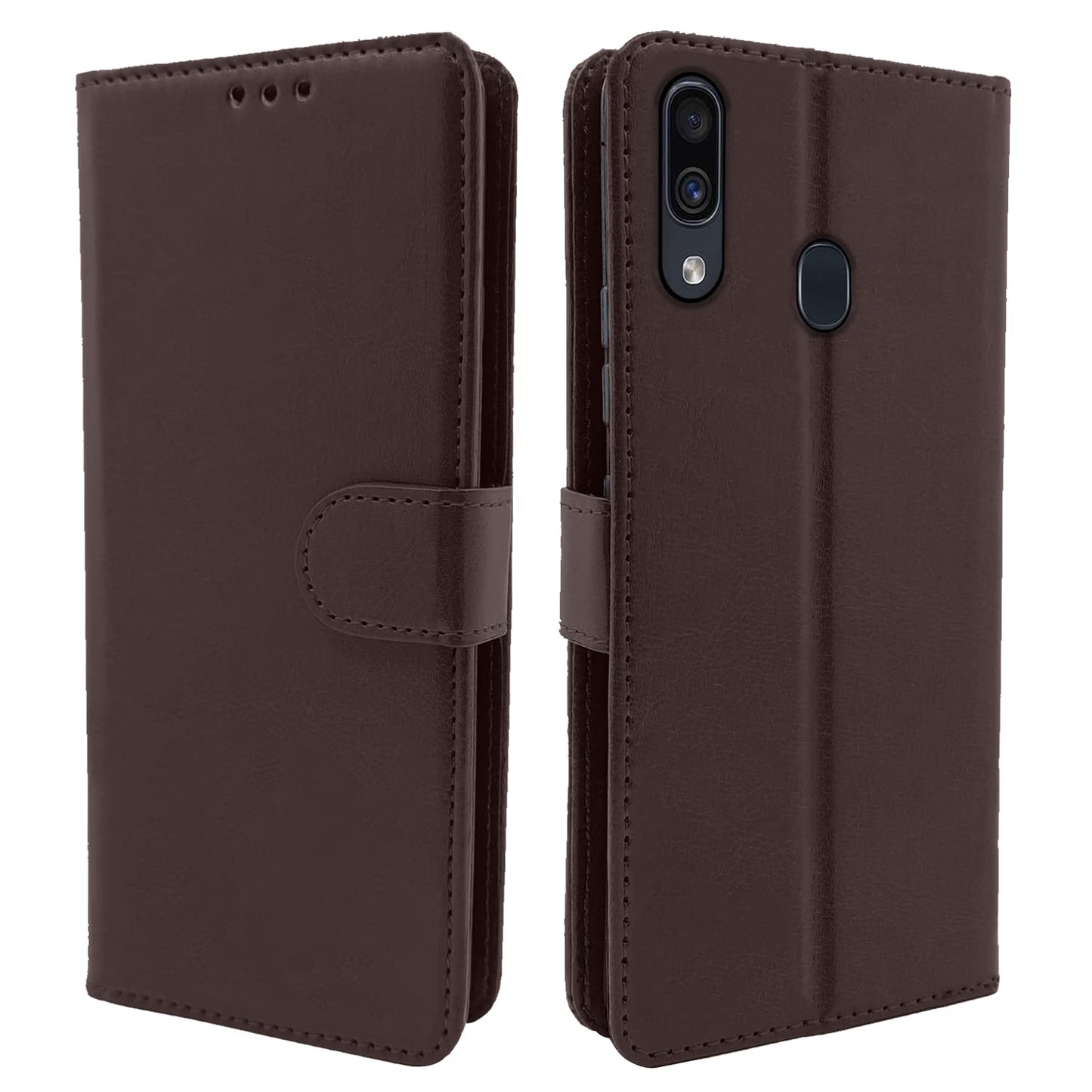 Pikkme Samsung Galaxy A30 / A20 / M10s Vintage Flip Cover |  Coffee