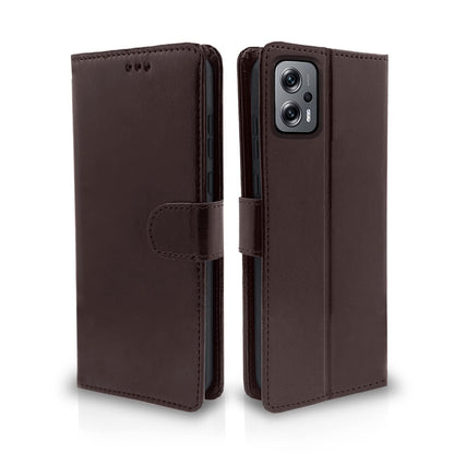 Pikkme Redmi K50i  Vintage Flip Cover | Coffee