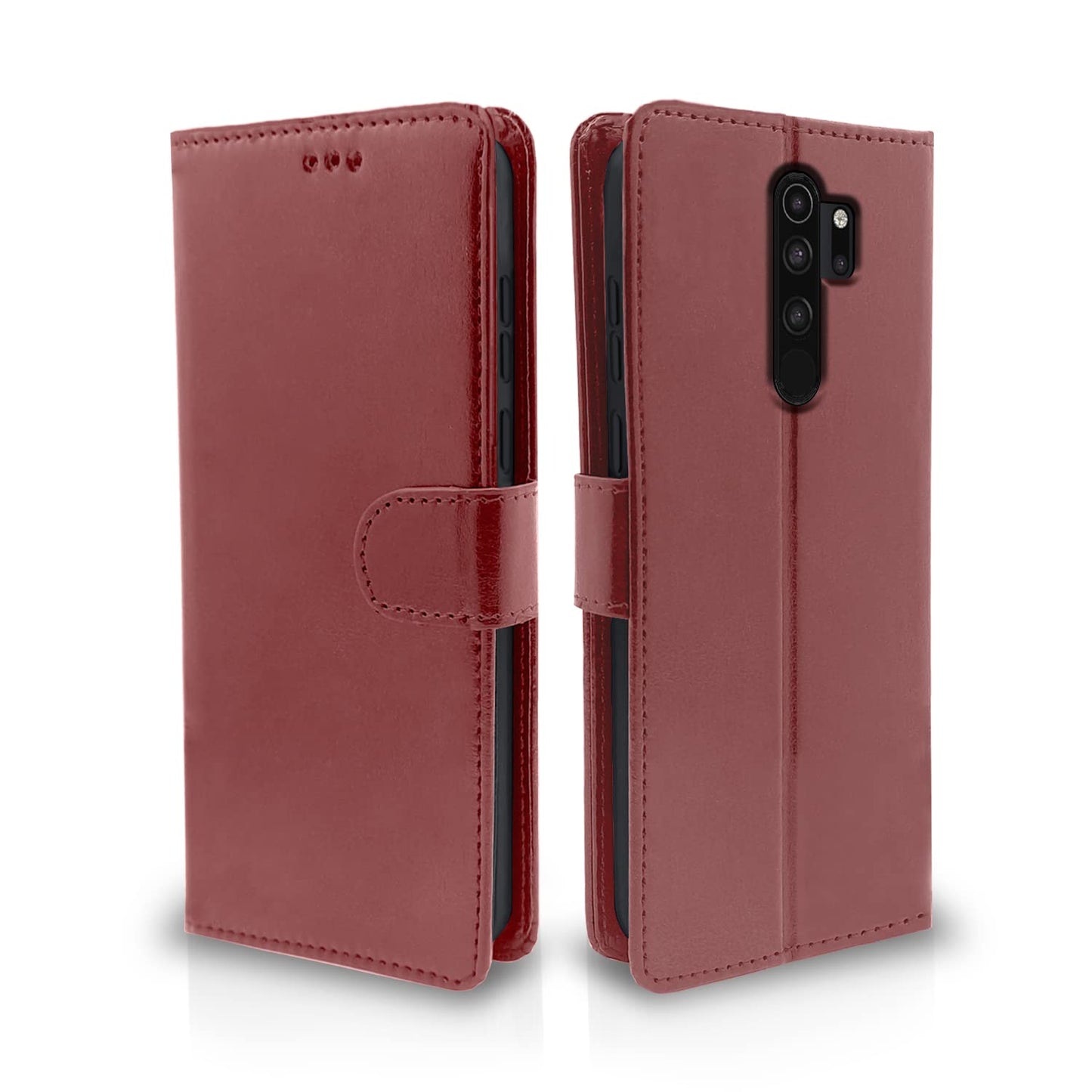 Pikkme Redmi Note 8 Pro  Vintage Flip Cover |  Brown