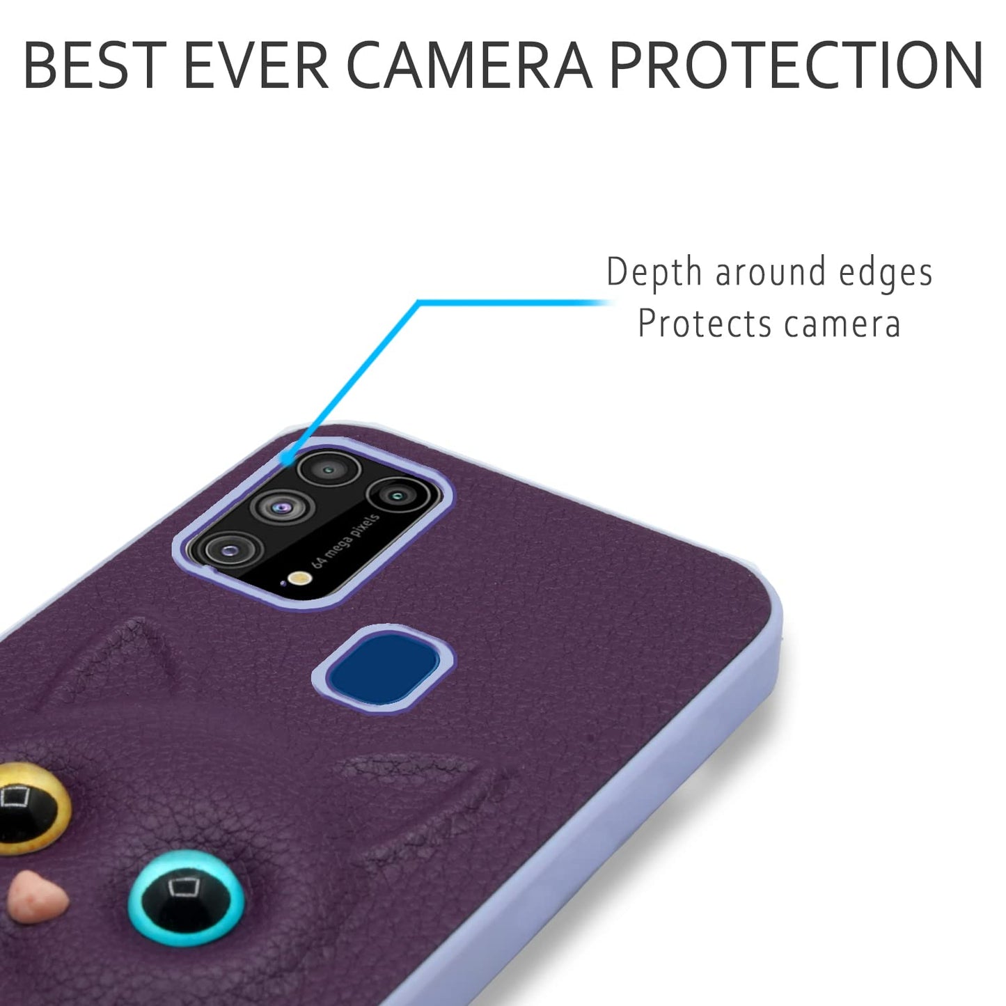 Pikkme Samsung Galaxy M31 / M31 Prime / F41  Cat Case | Purple