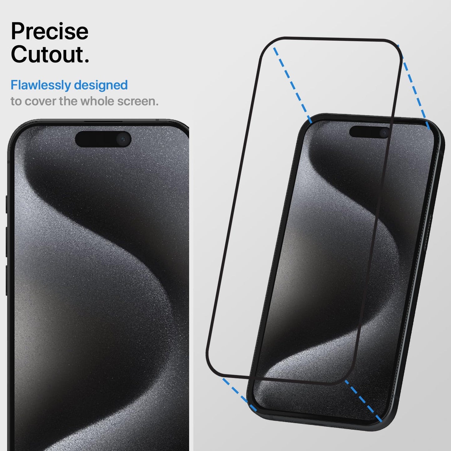 Pikkme iPhone 15 Pro Max Tempered Glass Screen Protector Edge To Edge Coverage With Easy Installation Kit