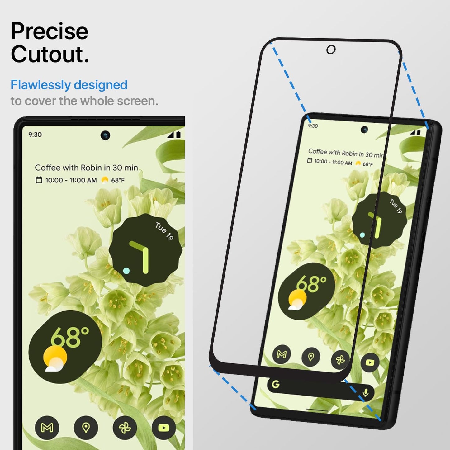 Pikkme Google Pixel 6 Tempered Glass Screen Protector Edge To Edge Coverage With Easy Installation Kit