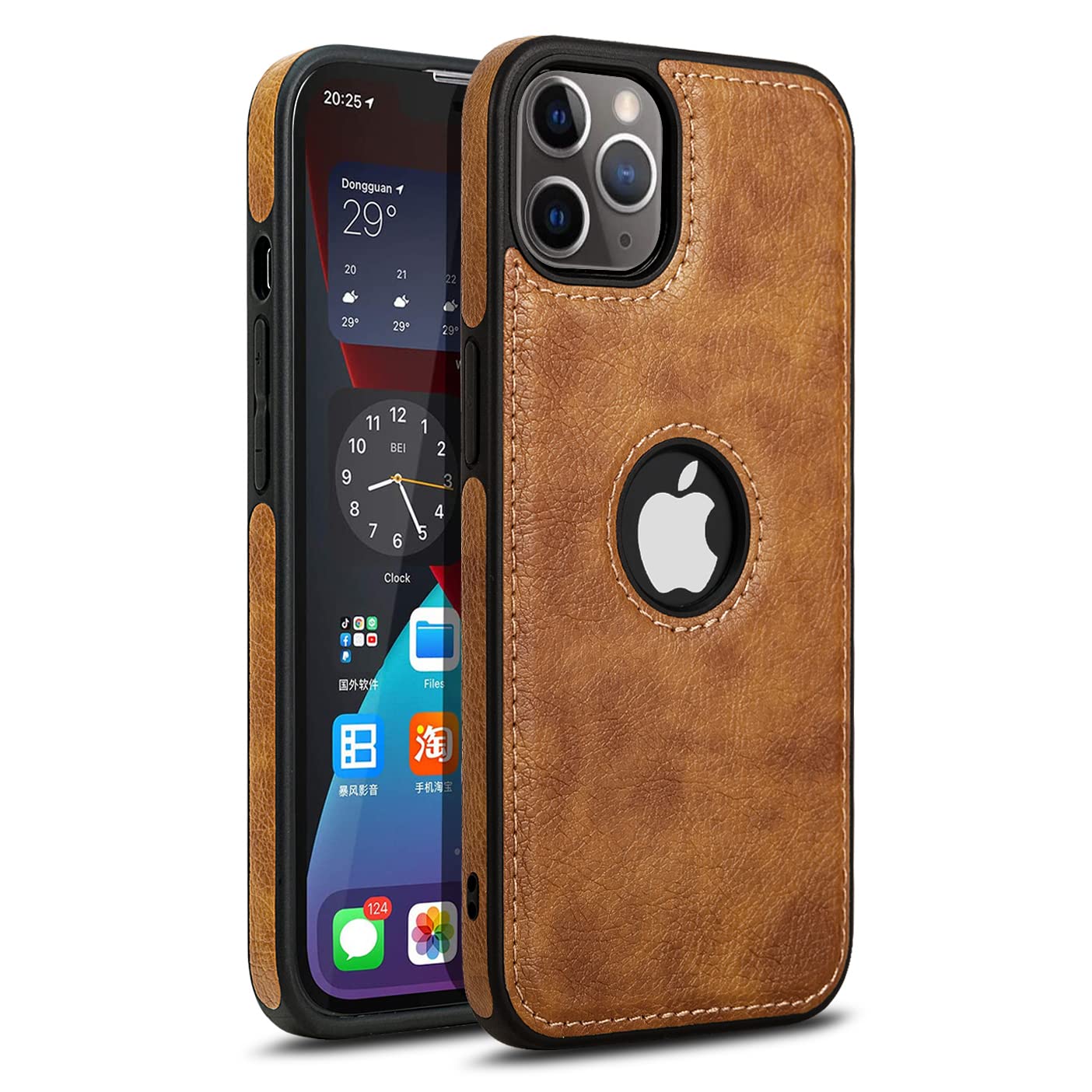 Pikkme iPhone 11 Pro Leather Back Cover | Brown