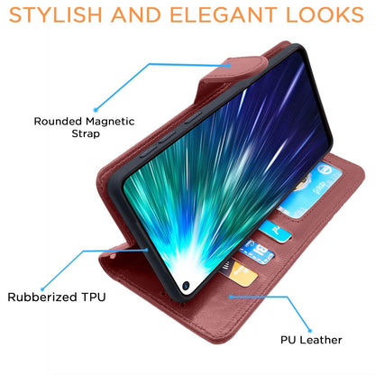 Pikkme Vivo Z1 Pro Vintage Flip Cover | Brown