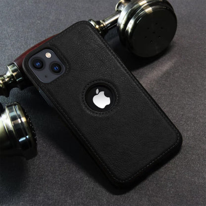 Pikkme iPhone 13 Mini Leather Back Case Black