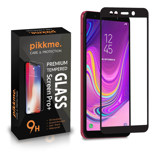 Pikkme Samsung Galaxy A7 2018 Tempered Glass Screen Protector Edge To Edge Coverage With Easy Installation Kit