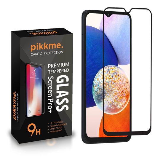 Pikkme Samsung Galaxy A14 5G Tempered Glass Screen Protector Edge To Edge Coverage With Easy Installation Kit