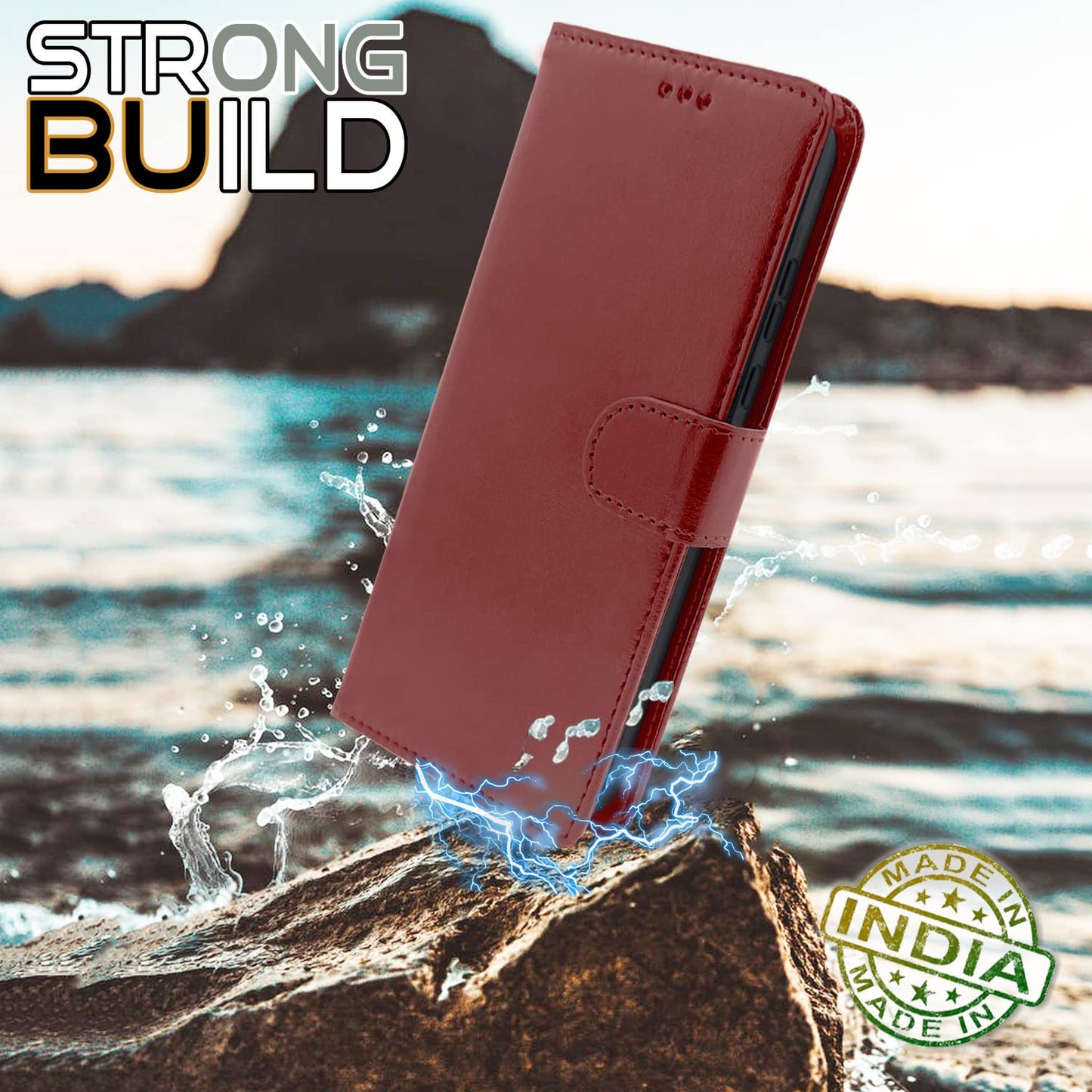 Pikkme Mi Redmi 10 Prime  Vintage Flip Cover | Brown