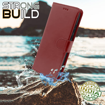 Pikkme Mi Redmi 10 Prime  Vintage Flip Cover | Brown