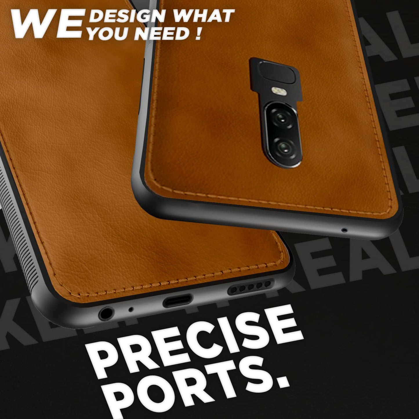 Pikkme OnePlus 6 Leather Back Cover | Brown