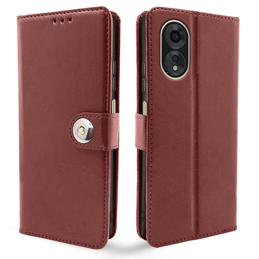 Pikkme Oppo A38 4G Button Flip Cover (Brown)