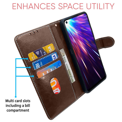 Pikkme Vivo Z1 Pro Constrast Flip Cover | Brown & Coffee