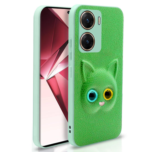 Pikkme Vivo V29e 5G Kitty Back Cover (Green)