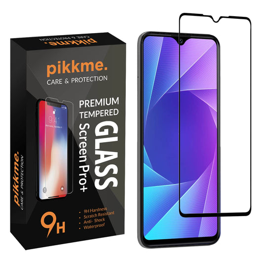 Pikkme Oppo A7 Tempered Glass Screen Protector Edge To Edge Coverage With Easy Installation Kit