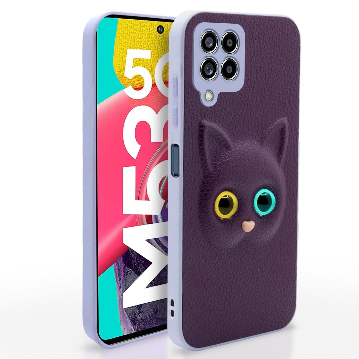 Pikkme Samsung Galaxy M53 5G Cat Case | Purple