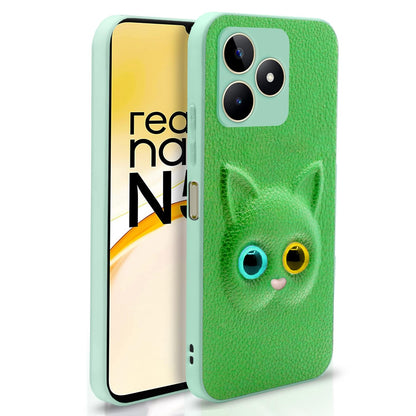 Pikkme Realme Narzo N53 5G Kitty Back Cover (Green)