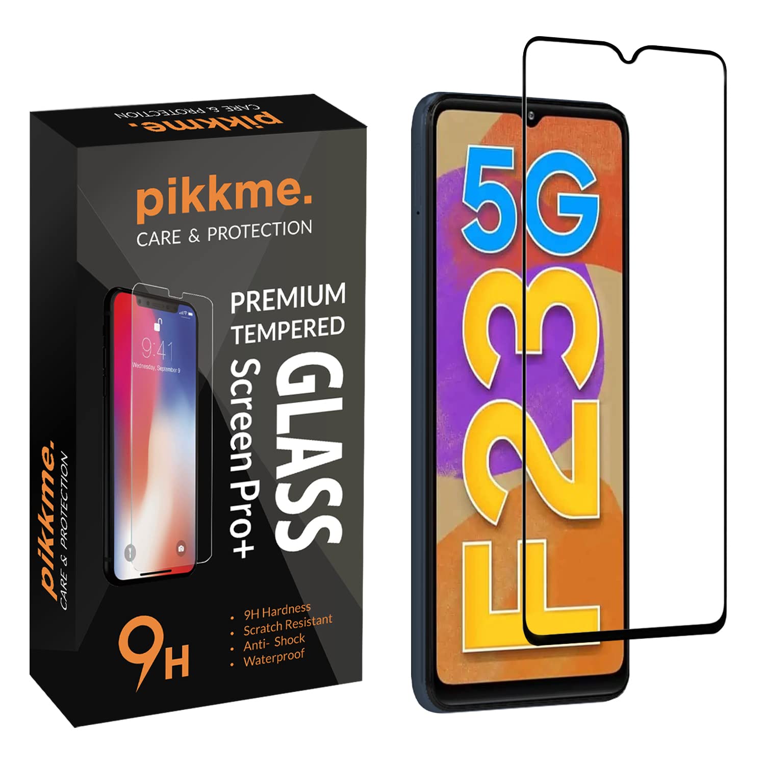 Pikkme Samsung Galaxy F23 5G Tempered Glass Screen Protector Edge To Edge Coverage With Easy Installation Kit