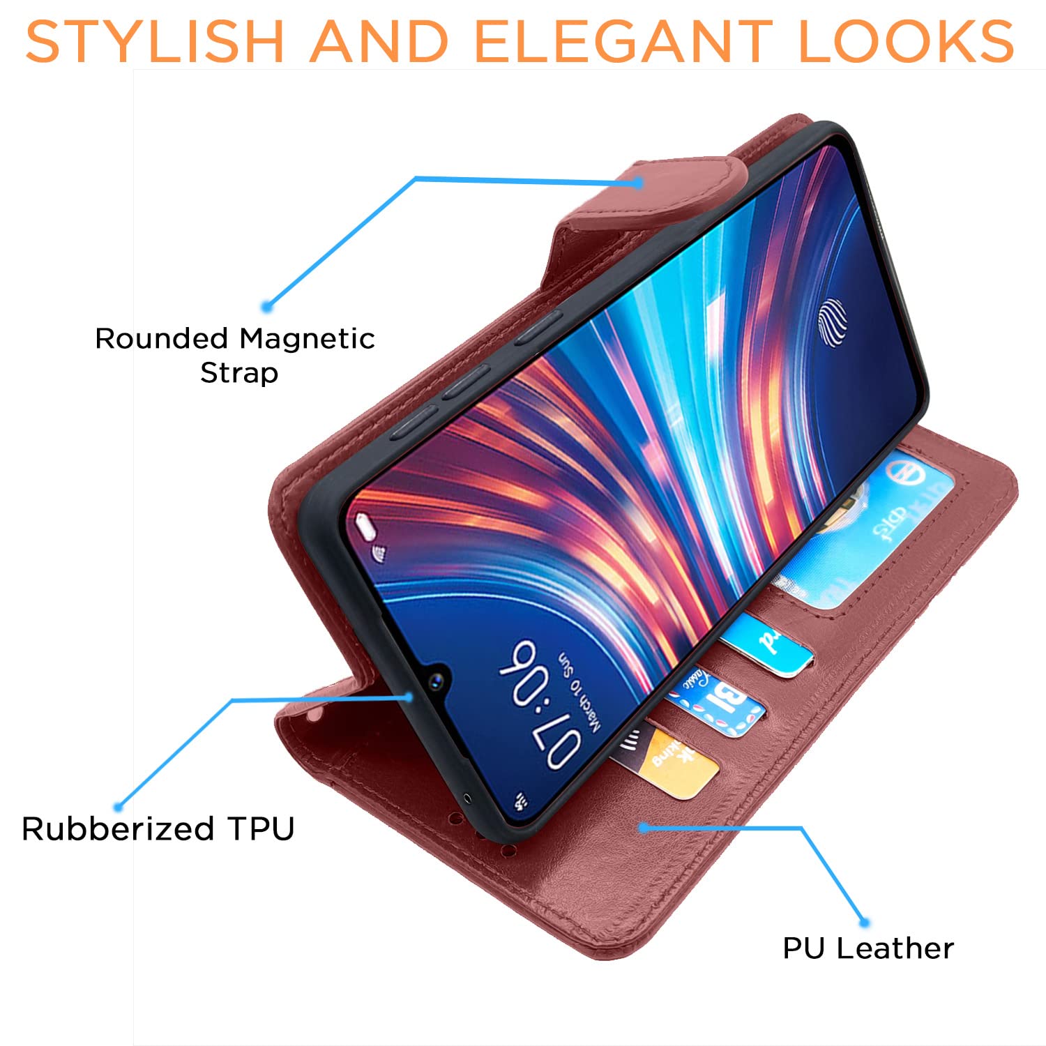 Pikkme Vivo S1 Vintage Flip Cover | Brown
