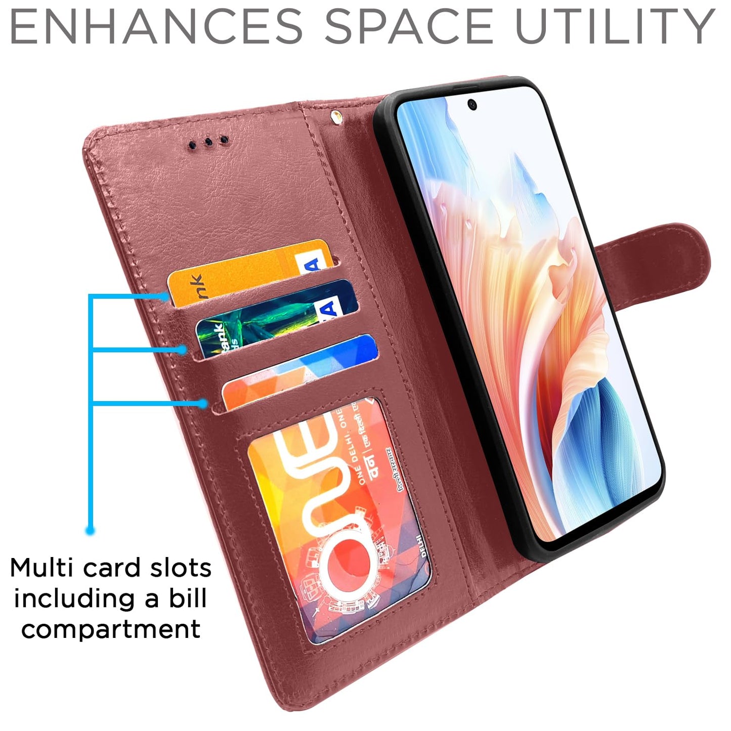 Pikkme Oppo A79 5G Vintage Flip Cover (Brown)