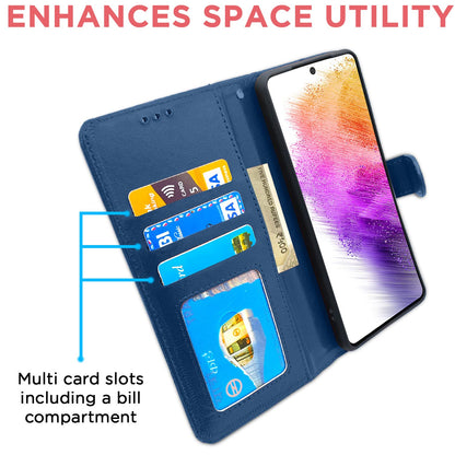 Pikkme Samsung Galaxy A73 5G Vintage Flip Cover | Blue