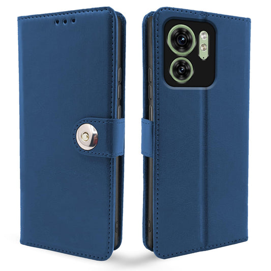 Pikkme Moto Edge 40 Button Flip Cover (Blue)