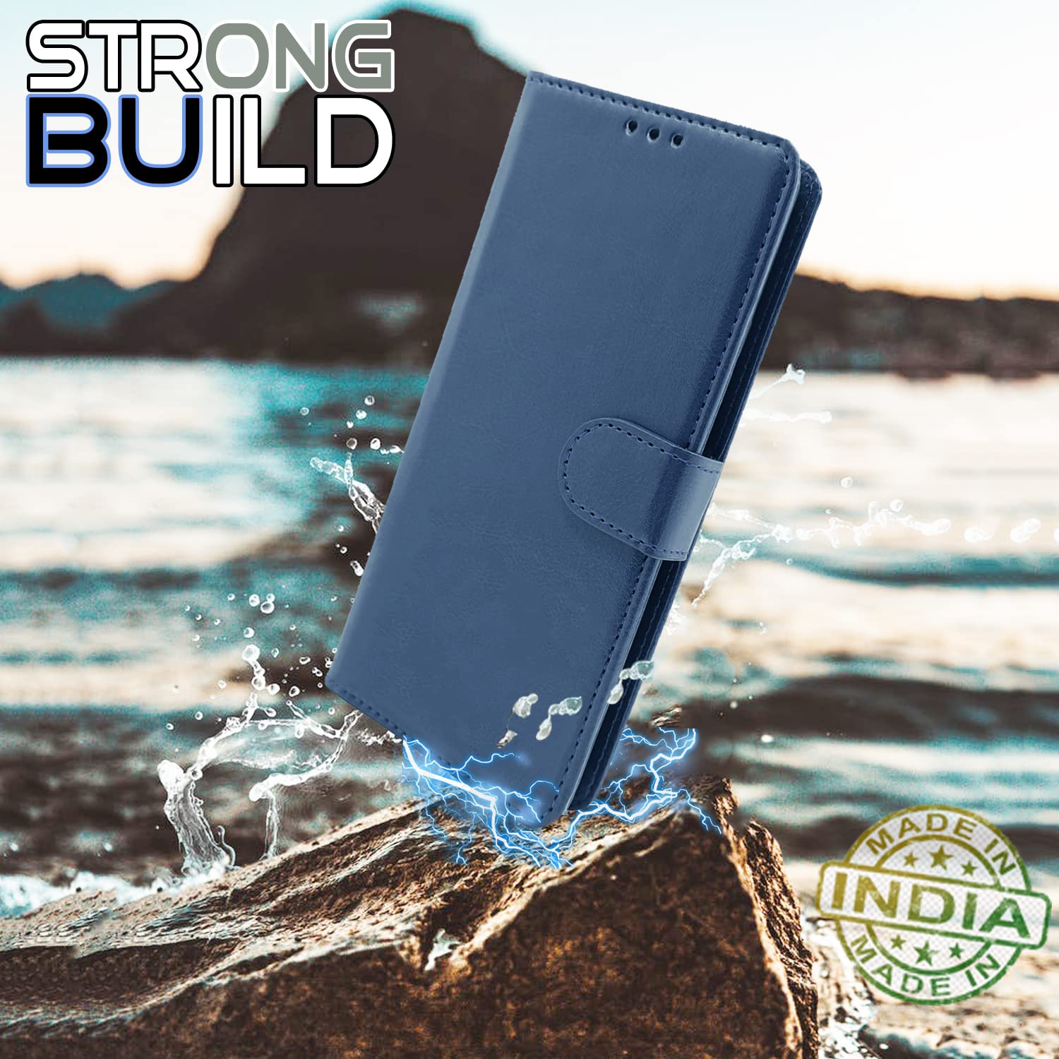 Pikkme Vivo V23 5G Vintage Flip Cover | Blue