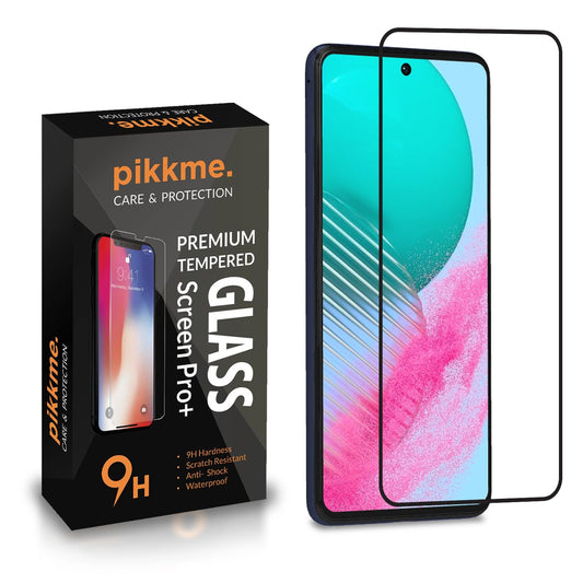 Pikkme Samsung Galaxy M54 5G Tempered Glass Screen Protector Edge To Edge Coverage With Easy Installation Kit