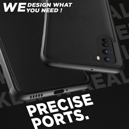 Pikkme OnePlus Nord Leather Back Cover | Black