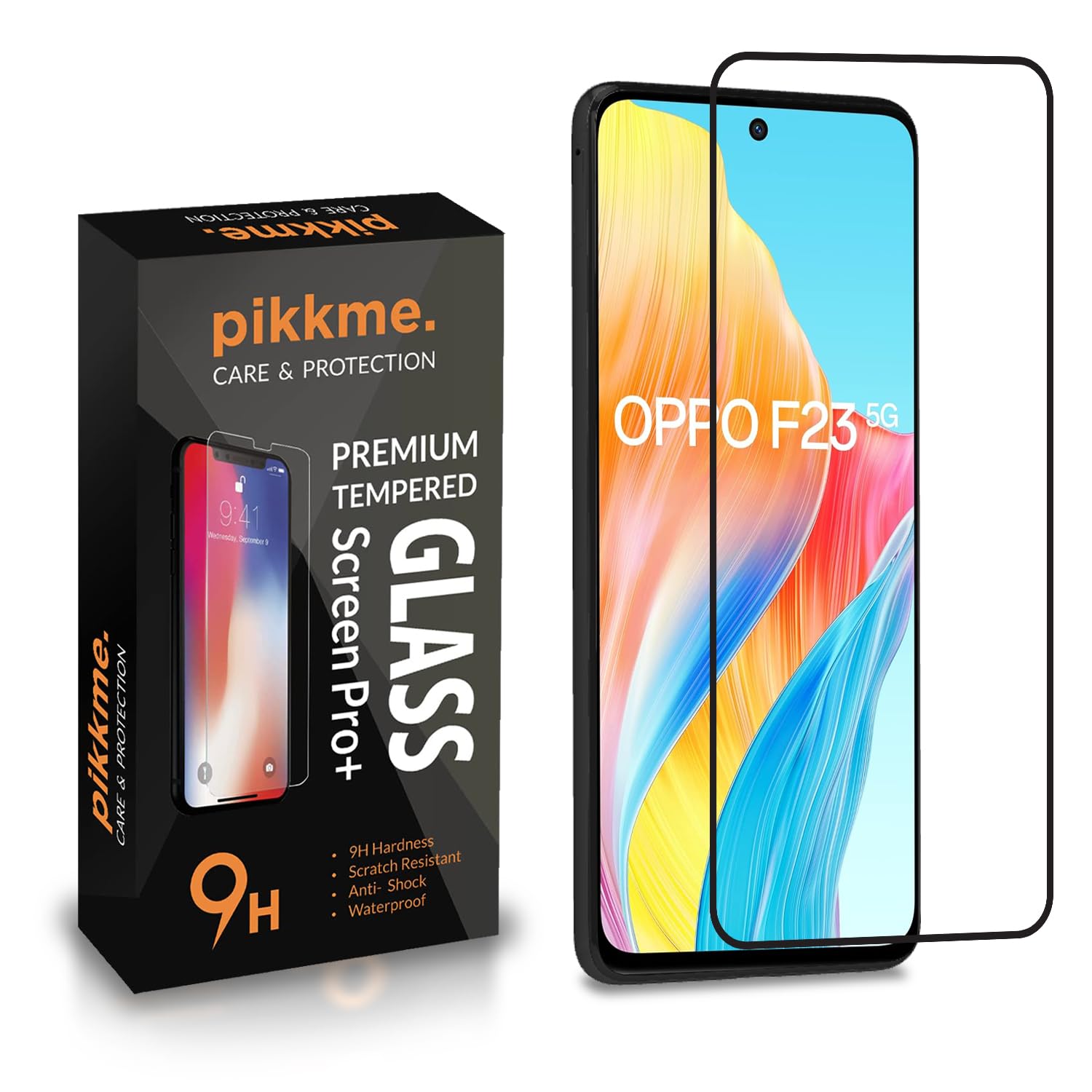 Pikkme Oppo F23 5G Tempered Glass Screen Protector Edge To Edge Coverage With Easy Installation Kit