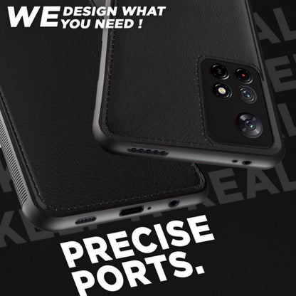 Pikkme Redmi Note 11T 5G / Poco M4 Pro 5G Leather Back Cover | Black