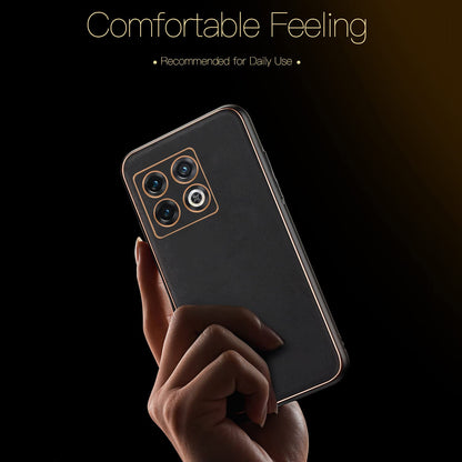 Pikkme OnePlus 10 Pro 5G Leather Chrome Case | Black