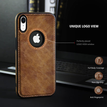 Pikkme iPhone XR Leather Back Cover | Brown