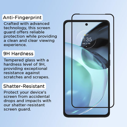 Pikkme Moto G72 Tempered Glass Screen Protector Edge To Edge Coverage With Easy Installation Kit